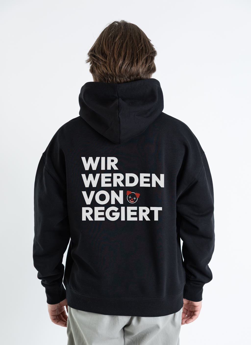 Hoodie "Clown Regierung" black