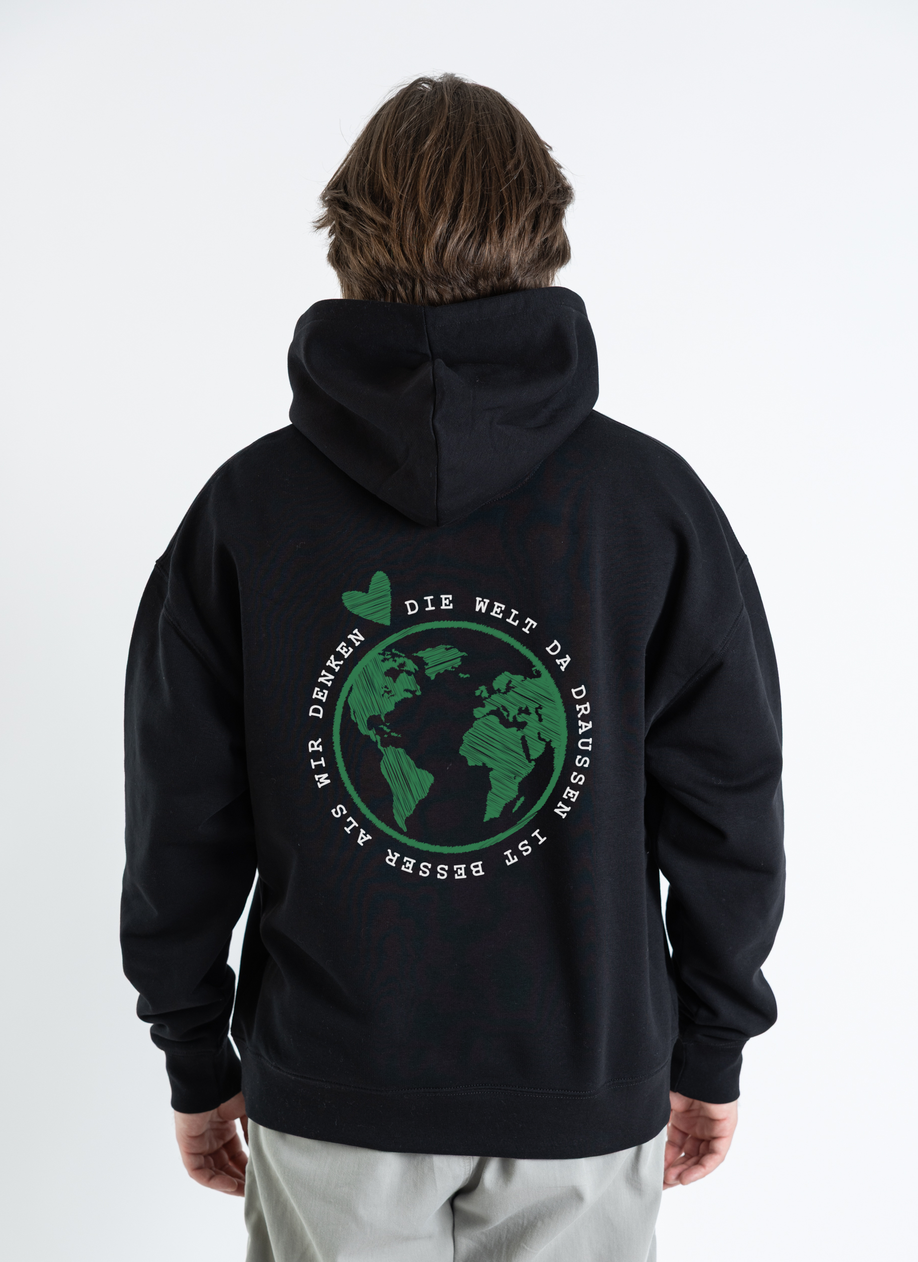 Hoodie "Die Welt da draußen ist besser als wir denken"