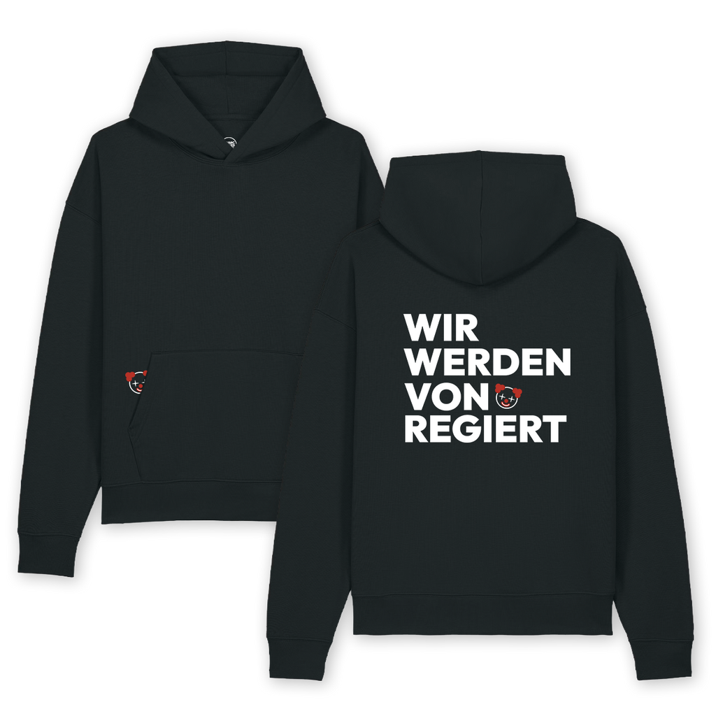 Hoodie "Clown Regierung" black