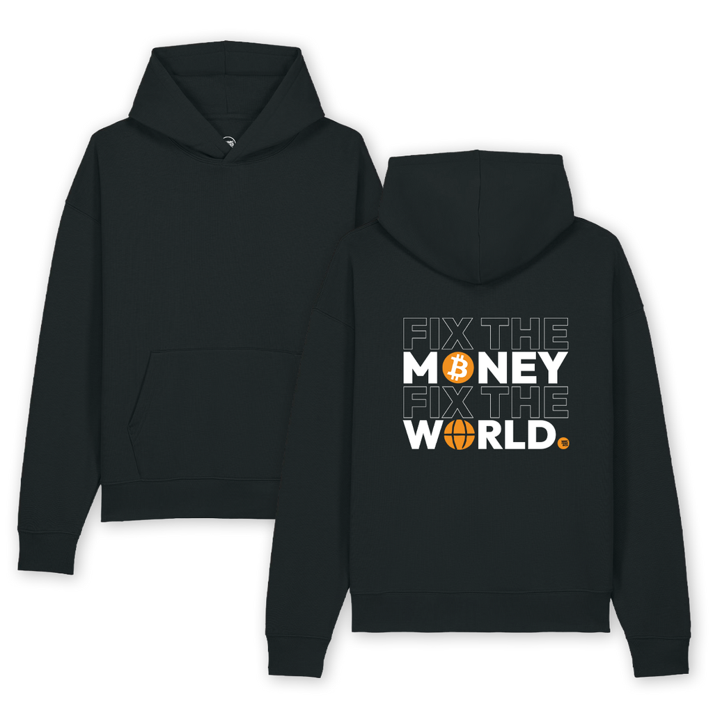 Hoodie "Fix the Money Fix the World" black