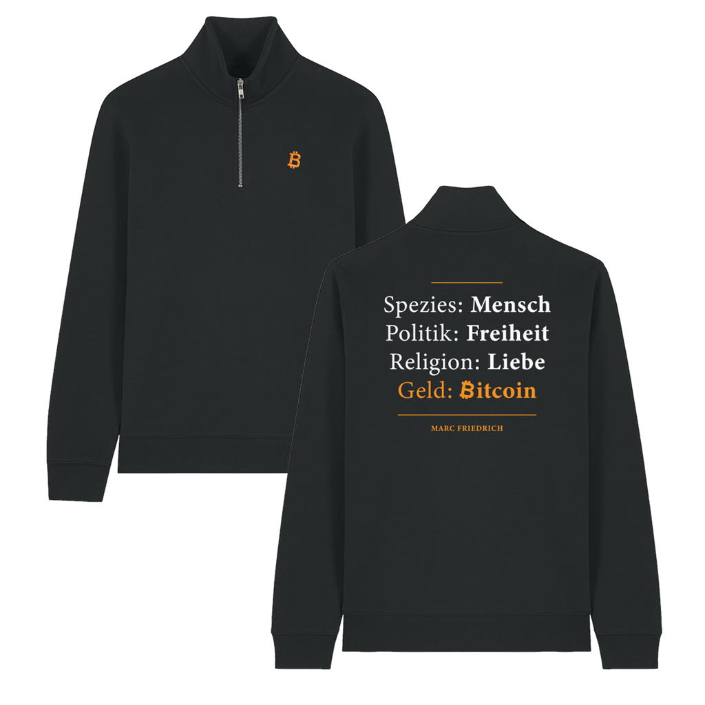 Half Zip "Geld: Bitcoin"