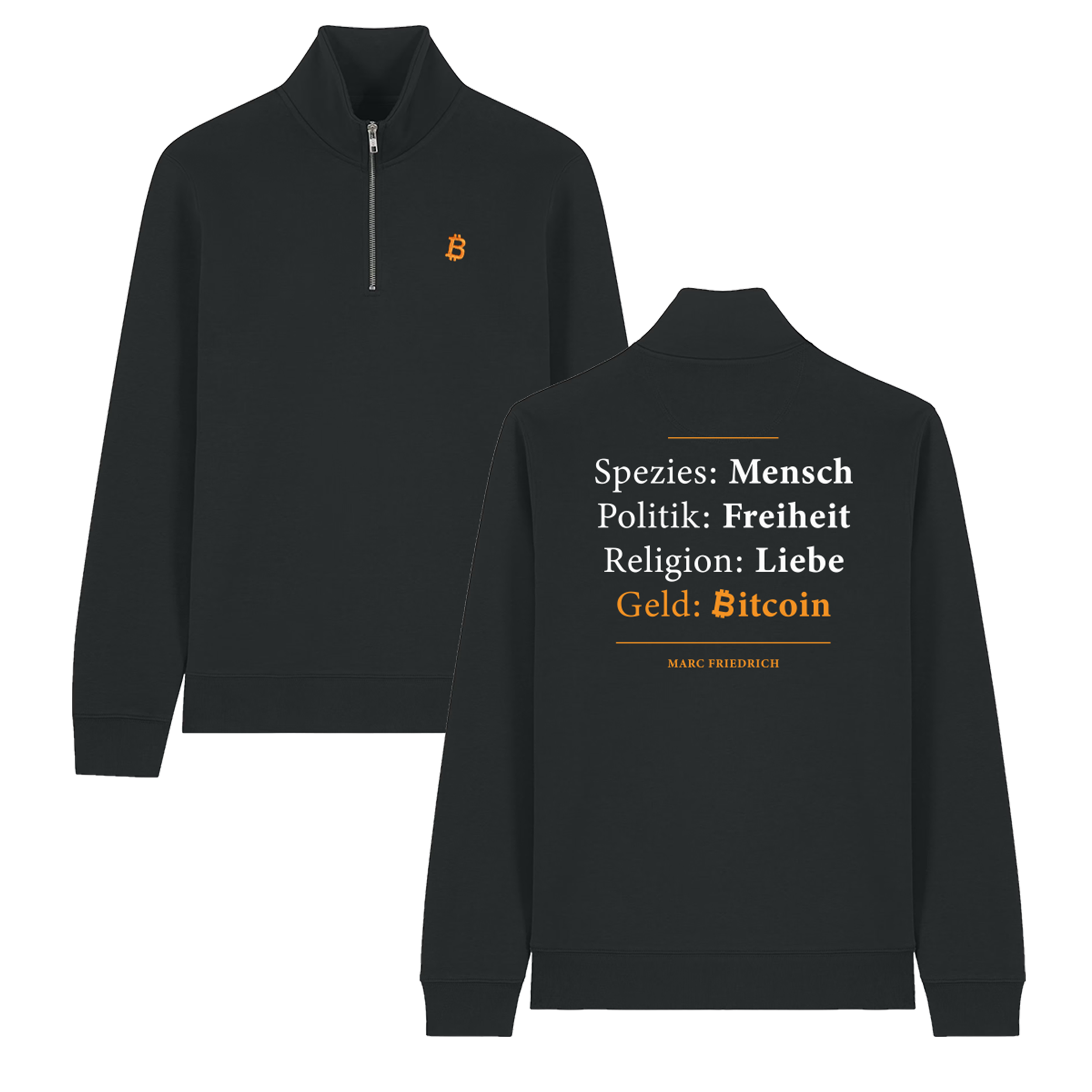 Half Zip "Geld: Bitcoin"