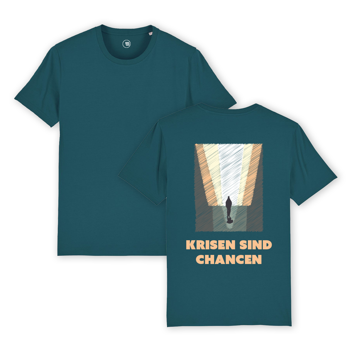 T-Shirt "Krisen sind Chancen - Kunstdruck"