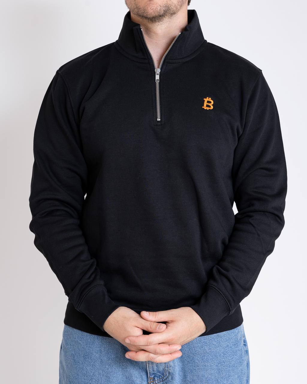 Half Zip "Geld: Bitcoin"
