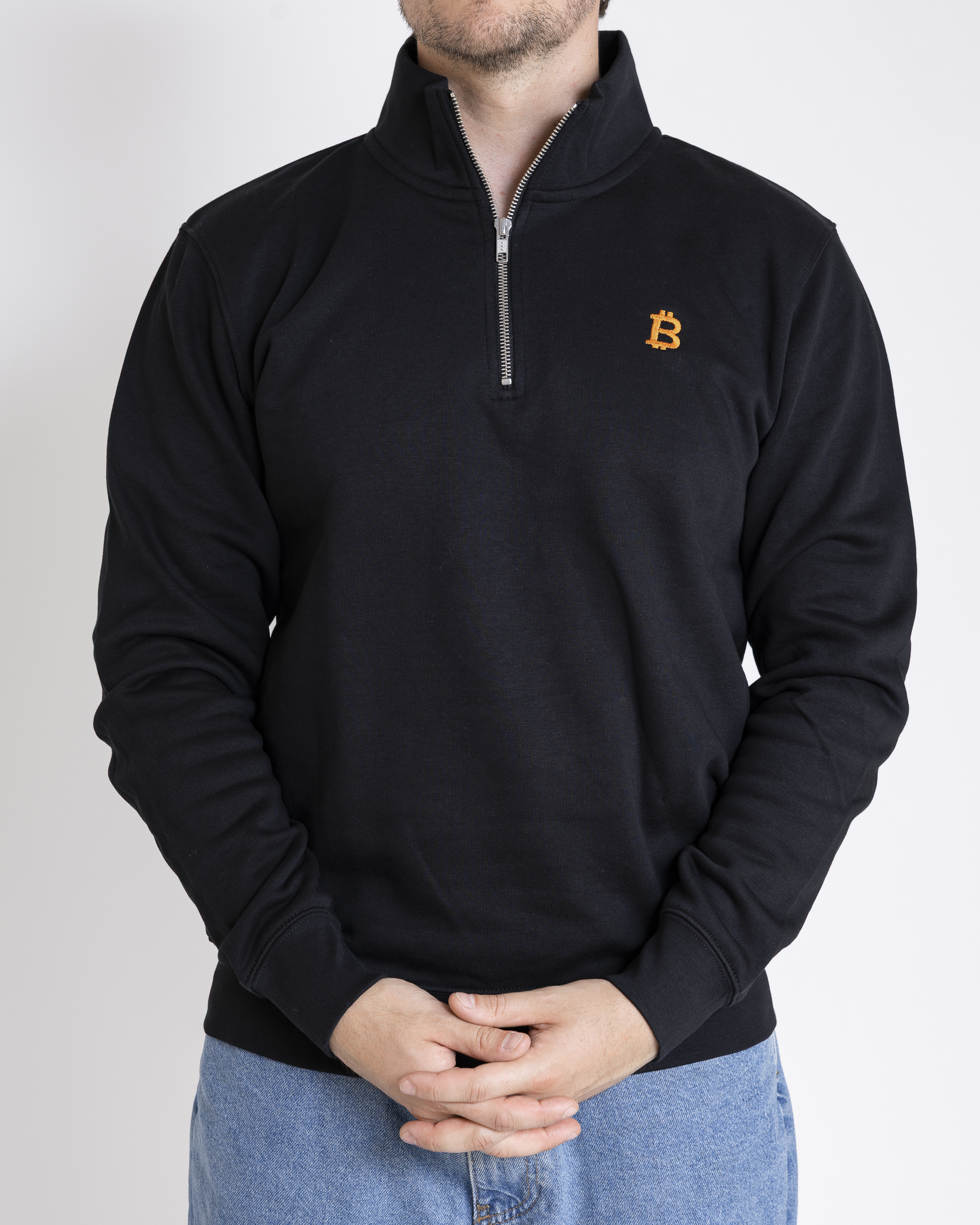 Half Zip "Geld: Bitcoin"
