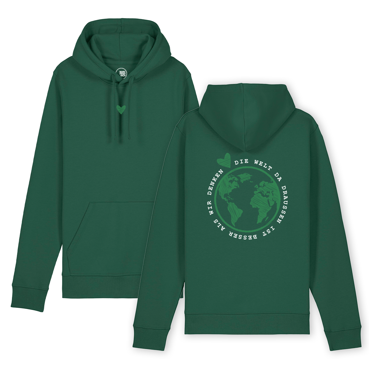 Hoodie "Die Welt da draußen ist besser als wir denken"