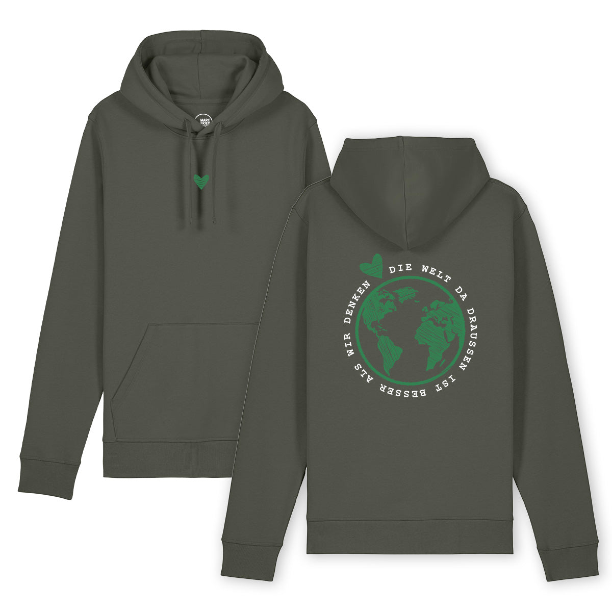 Hoodie "Die Welt da draußen ist besser als wir denken"