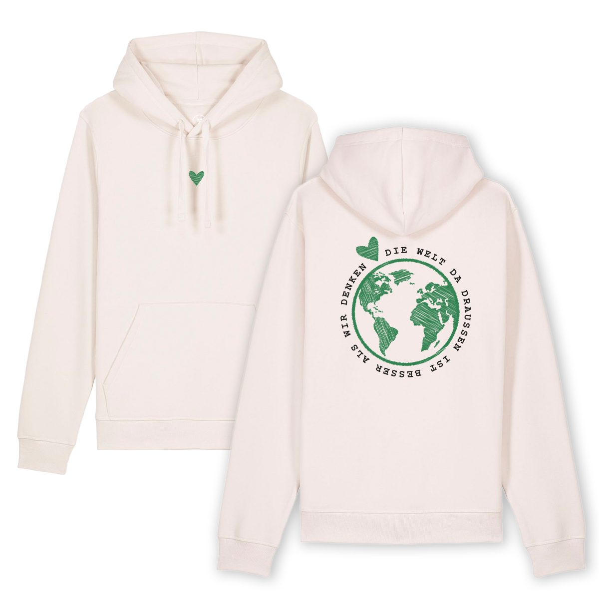 Hoodie "Die Welt da draußen ist besser als wir denken"