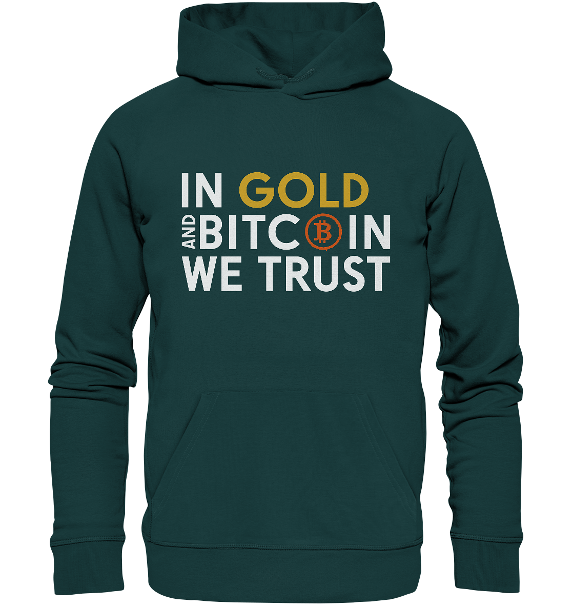 In gold we trust clearance zipper hoodie